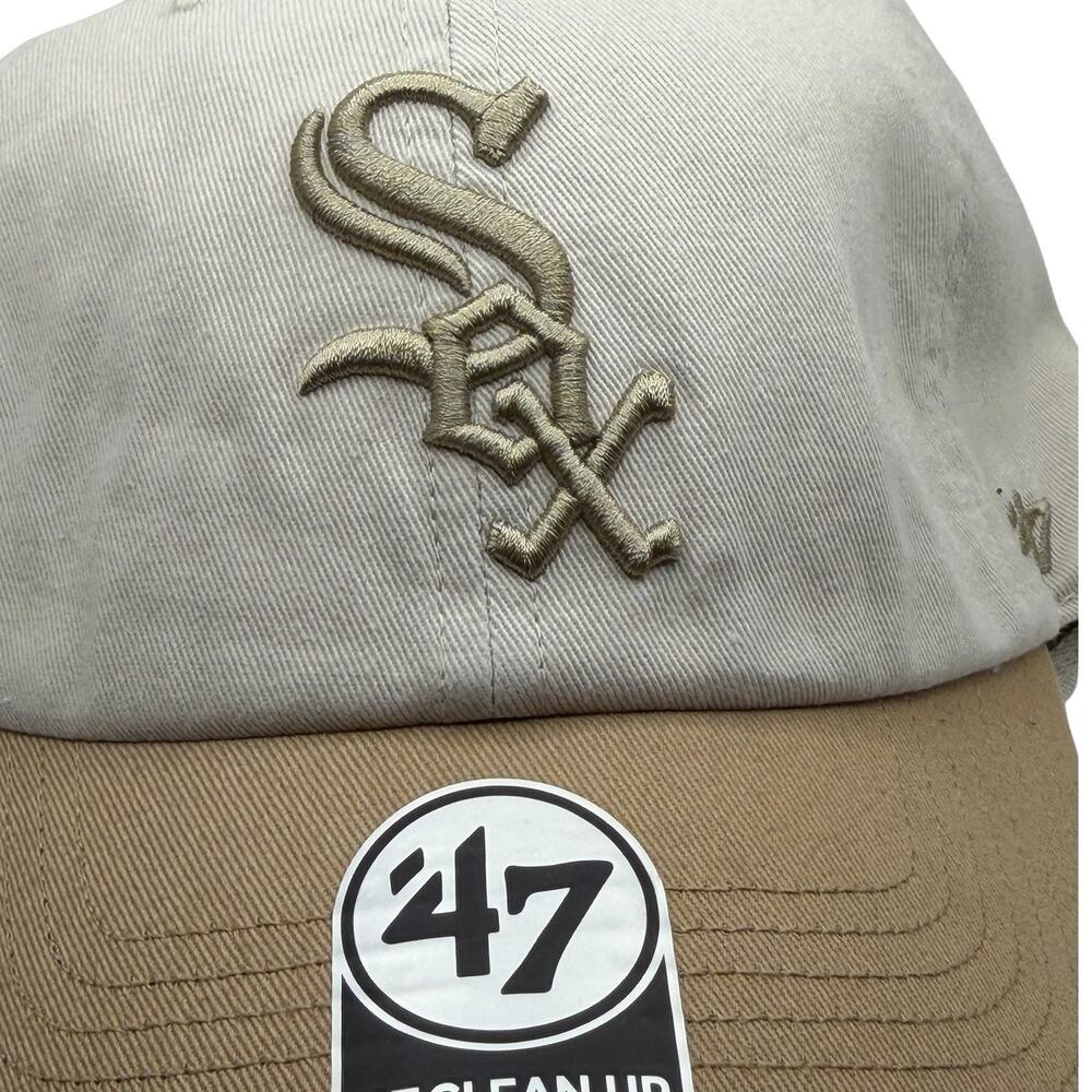 ’47 Chicago White Sox Clean Up Adjustable Hat Bone Tan MLB NWT